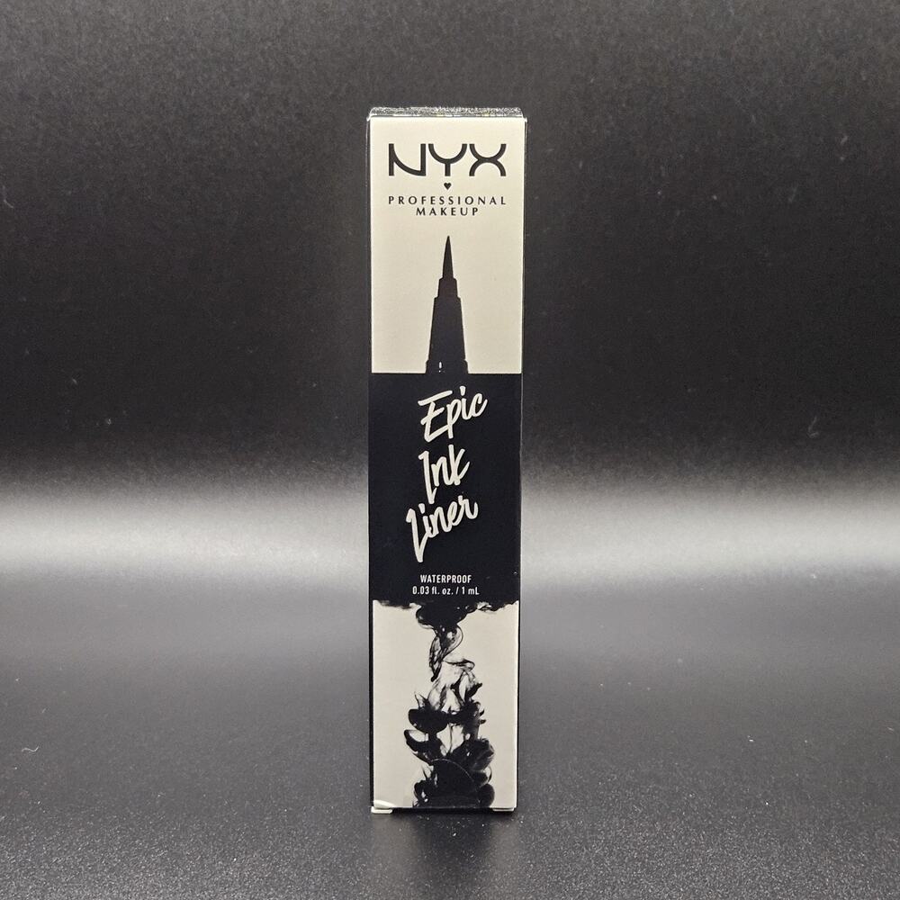 NYX Epic Ink Liner Waterproof Liquid Eyeliner Pen 01 Black Makeup New Sealed NIB